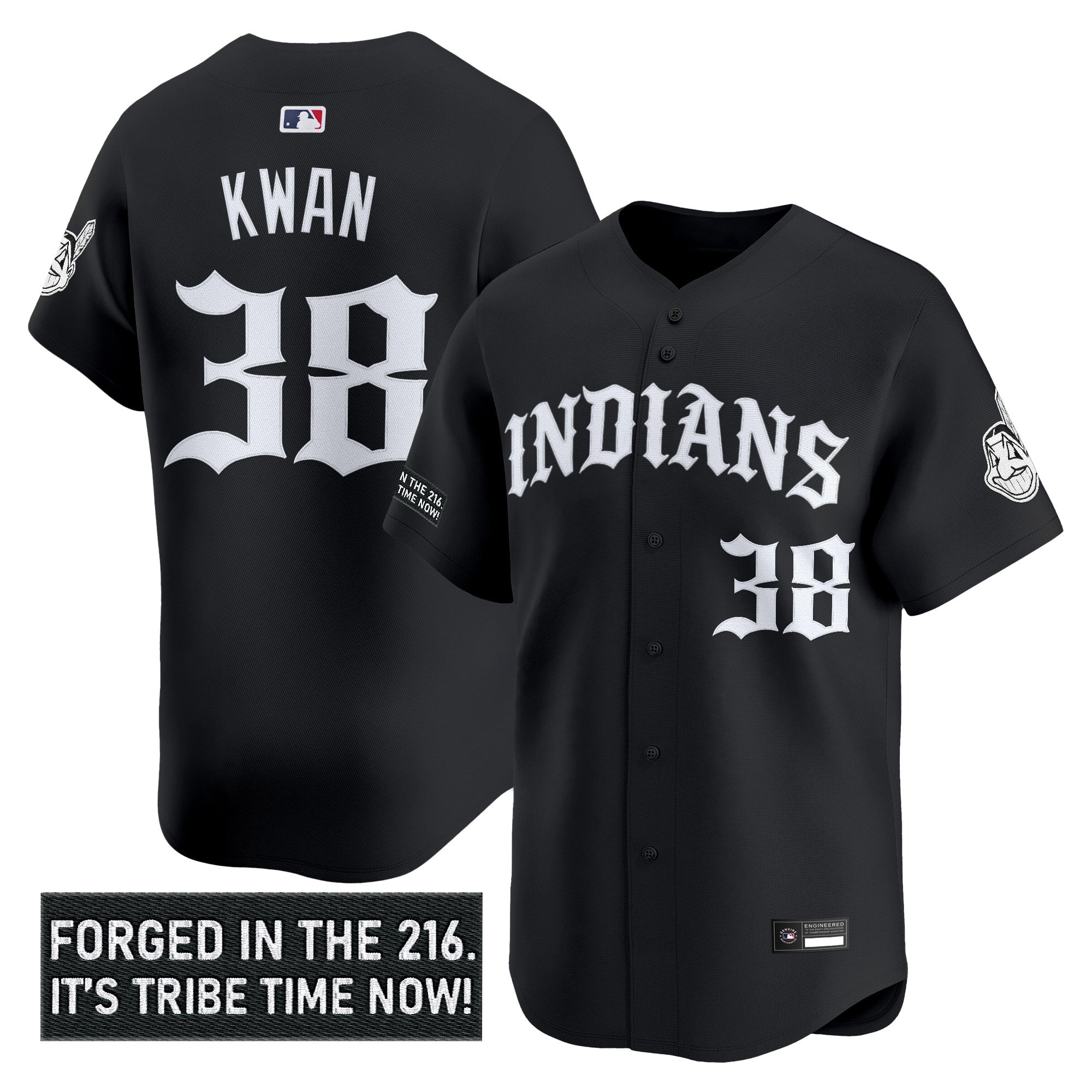 Men's Cleveland Indians 'Old English Edition' Vapor Premier Limited Jersey - All Stitched